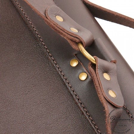 Кожаный рюкзак "Школьник" (тёмно-коричневый)